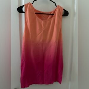 Lane Bryant Livi Peach and Pink Sleeveless Top
